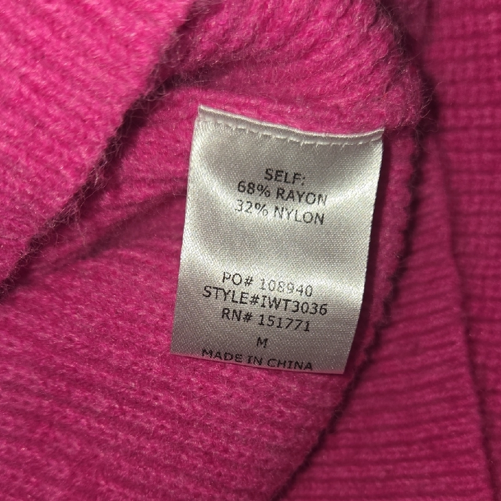 Le Lis Fuchsia Cowl Neck Sweater - Picture 5 of 8